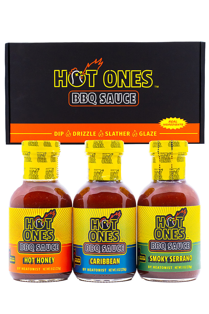 Hot Ones BBQ Trio Pack (Hot Honey / Caribbean / Smoked Serrano) V2