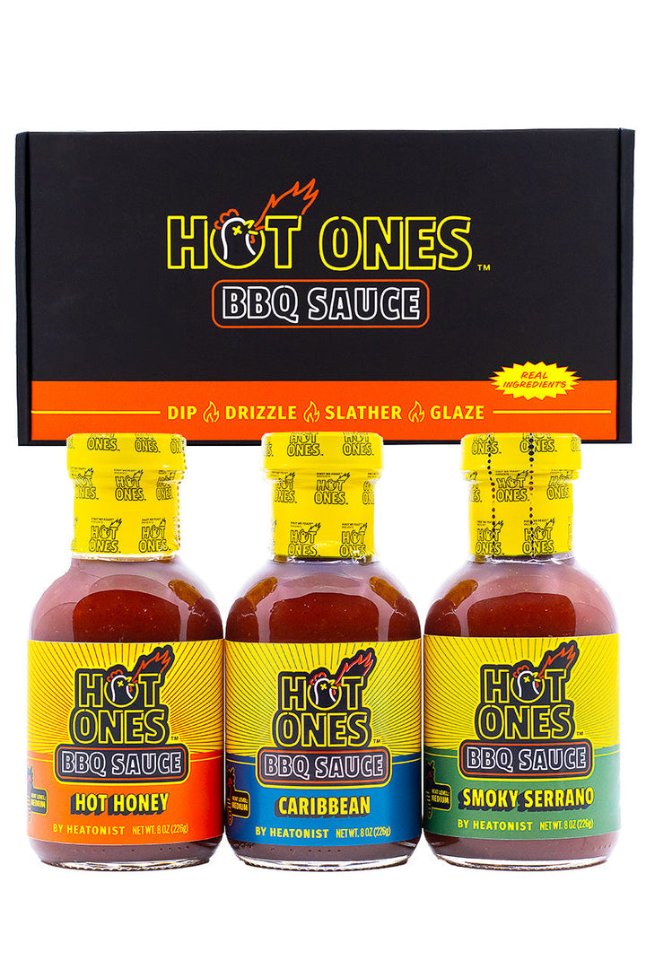 Hot Ones BBQ Trio Pack (Hot Honey / Caribbean / Smoked Serrano) V2