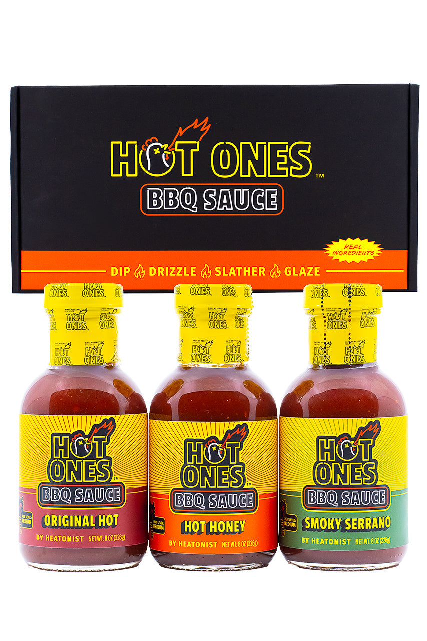 Hot Ones BBQ Trio Pack (Original / Hot Honey / Smoked Serrano) Q7