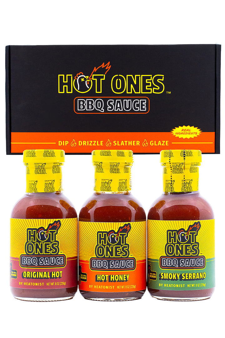 Hot Ones BBQ Trio Pack (Original / Hot Honey / Smoked Serrano) Q7
