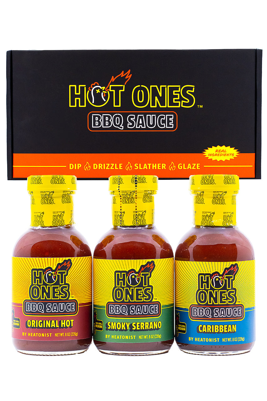 Hot Ones BBQ Trio Pack (Original / Smoked Serrano / Caribbean) T7
