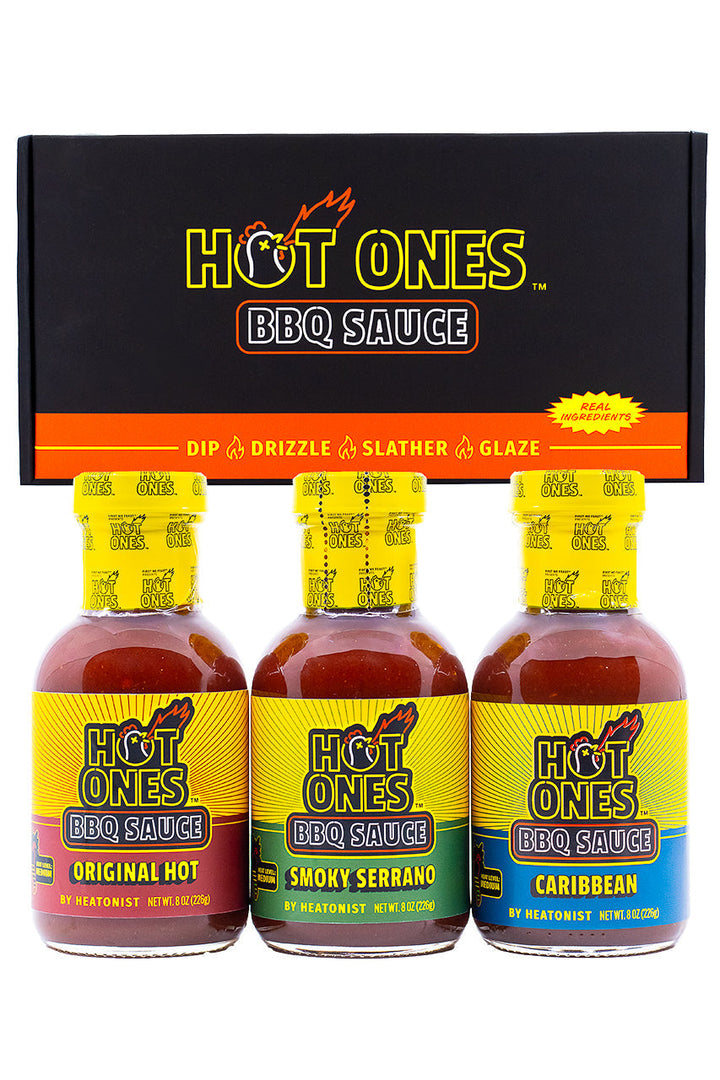 Hot Ones BBQ Trio Pack (Original / Smoked Serrano / Caribbean) T7